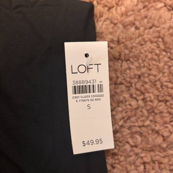 NWT Loft Side Tie Linen Blend Tank Top Womens Sz S Black Classy Chic Sleeveless - Picture 5 of 10